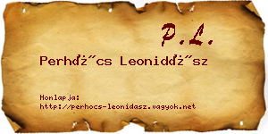Perhócs Leonidász névjegykártya